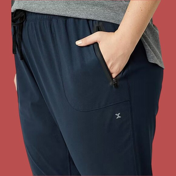Xersion - Women's Mid-Rise Jogger Pants - Comfortable Fit-Navy Blue-Extra Small - Picture 13 of 16